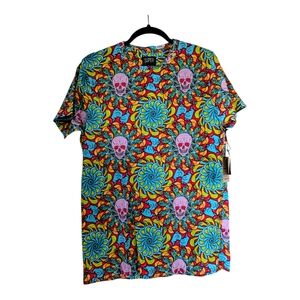 SUPER Massive Men's Multicolor Skull & Floral Short Sleeve Tee - NWT - M